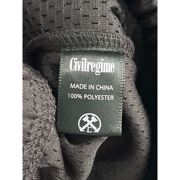 Civil Regime Civil Too Fast Mesh Basketball Shorts Men’s Medium Black Beige - Picture 15 of 16